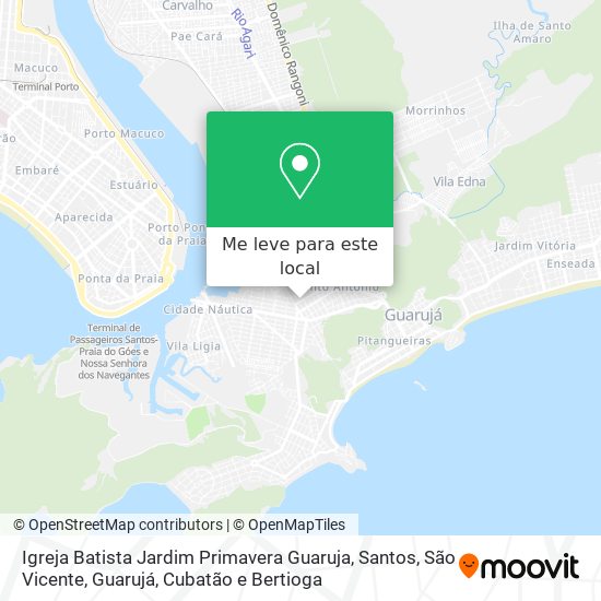 Igreja Batista Jardim Primavera Guaruja mapa