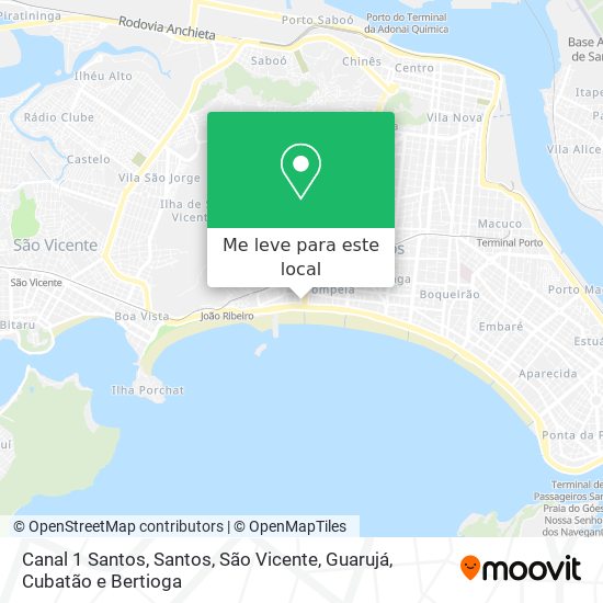 Canal 1 Santos mapa