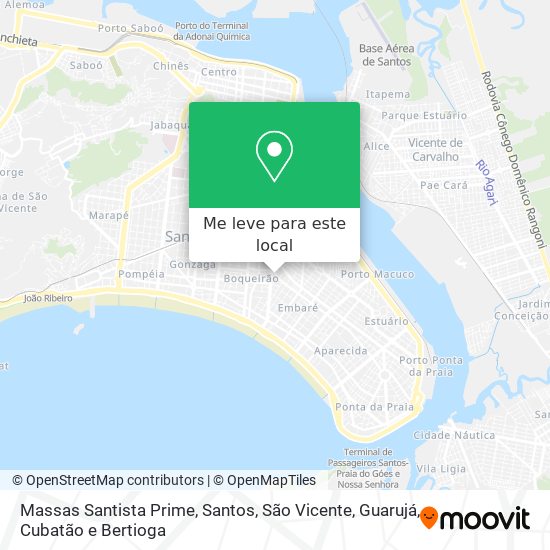 Massas Santista Prime mapa