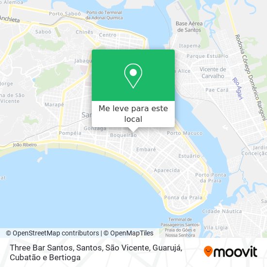 Three Bar Santos mapa