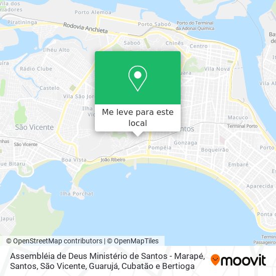 Assembléia de Deus Ministério de Santos - Marapé mapa