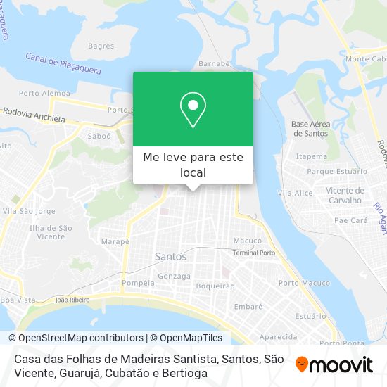 Casa das Folhas de Madeiras Santista mapa