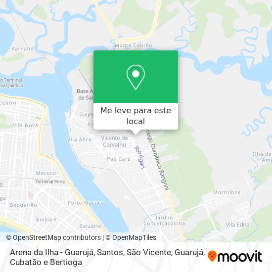 Arena da Ilha - Guarujá mapa