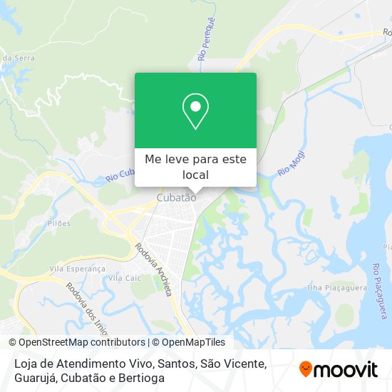 Loja de Atendimento Vivo mapa