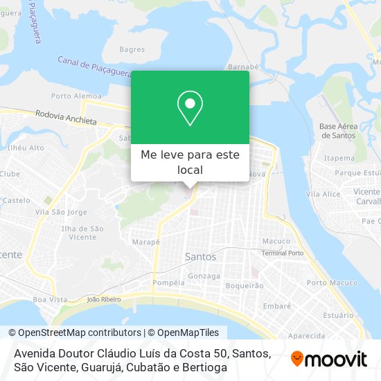 Avenida Doutor Cláudio Luís da Costa 50 mapa