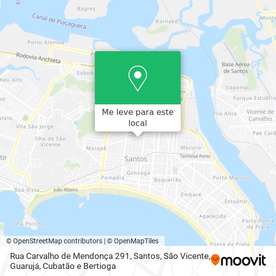 Rua Carvalho de Mendonça 291 mapa