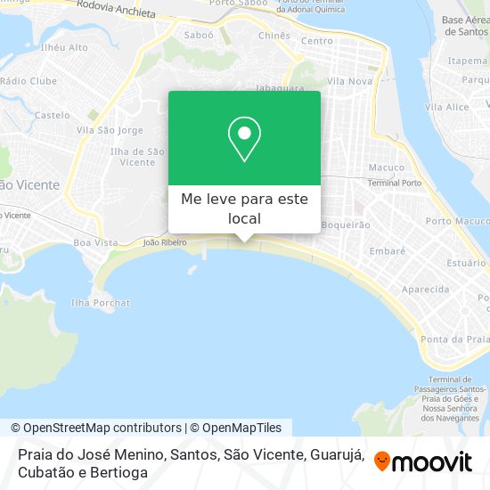 Praia do José Menino mapa