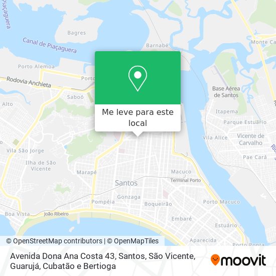 Avenida Dona Ana Costa 43 mapa