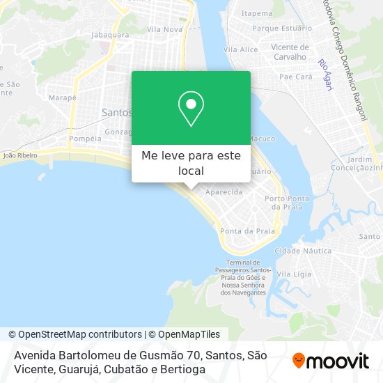 Avenida Bartolomeu de Gusmão 70 mapa