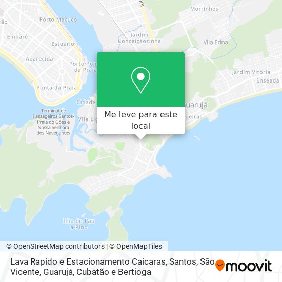 Lava Rapido e Estacionamento Caicaras mapa