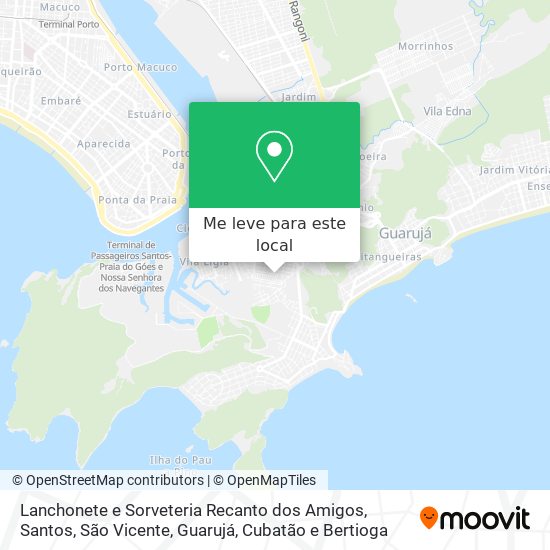 Lanchonete e Sorveteria Recanto dos Amigos mapa