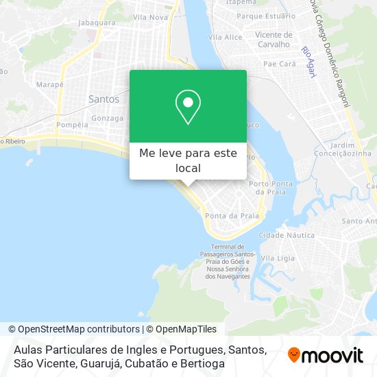 Aulas Particulares de Ingles e Portugues mapa