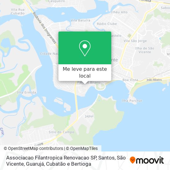 Associacao Filantropica Renovacao SP mapa