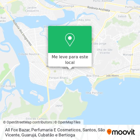 All Fox Bazar, Perfumaria E Cosmeticos mapa