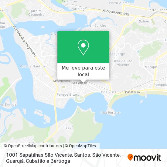 1001 Sapatilhas São Vicente mapa