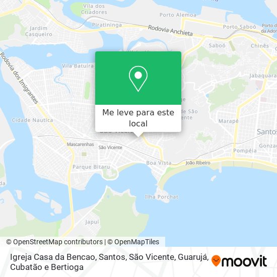 Igreja Casa da Bencao mapa