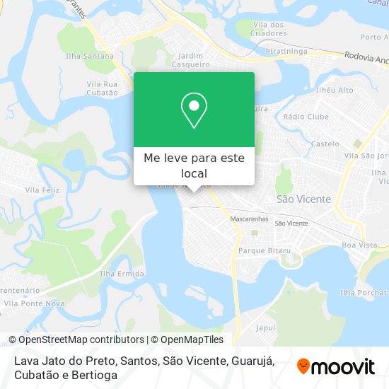 Lava Jato do Preto mapa