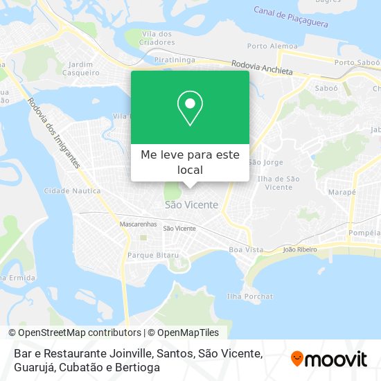 Bar e Restaurante Joinville mapa