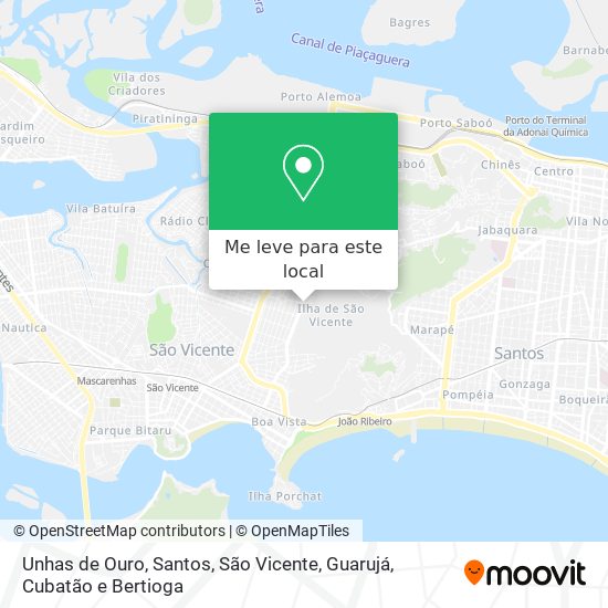 Unhas de Ouro mapa