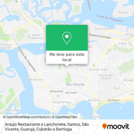Araujo Restaurante e Lanchonete mapa