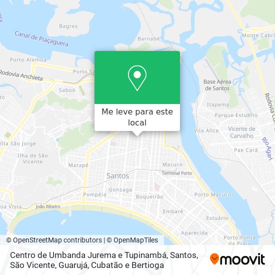 Centro de Umbanda Jurema e Tupinambá mapa