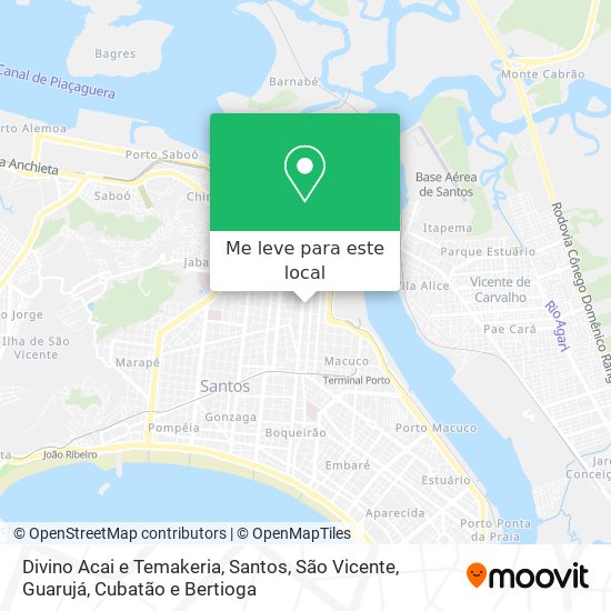 Divino Acai e Temakeria mapa