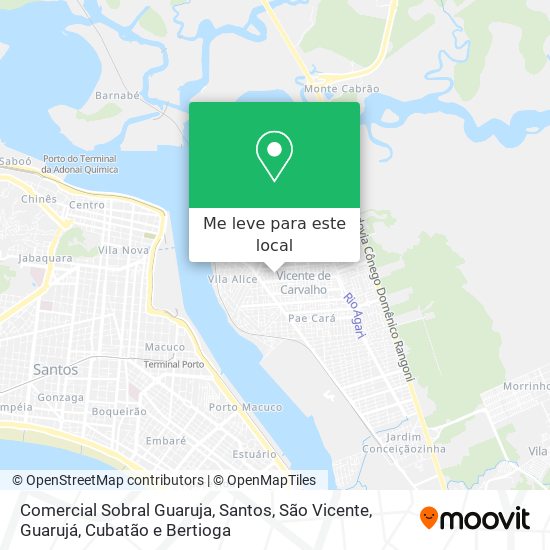 Comercial Sobral Guaruja mapa