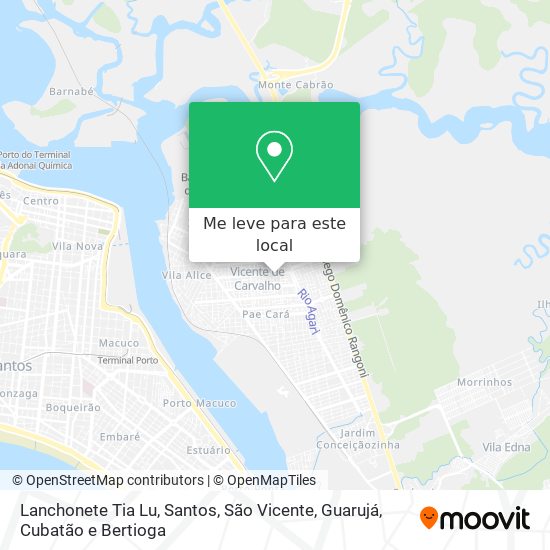 Lanchonete Tia Lu mapa