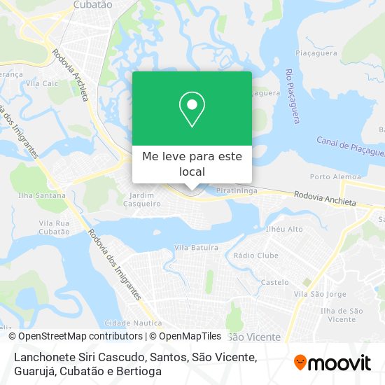 Lanchonete Siri Cascudo mapa