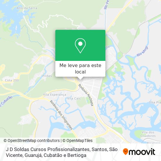 J D Soldas Cursos Profissionalizantes mapa