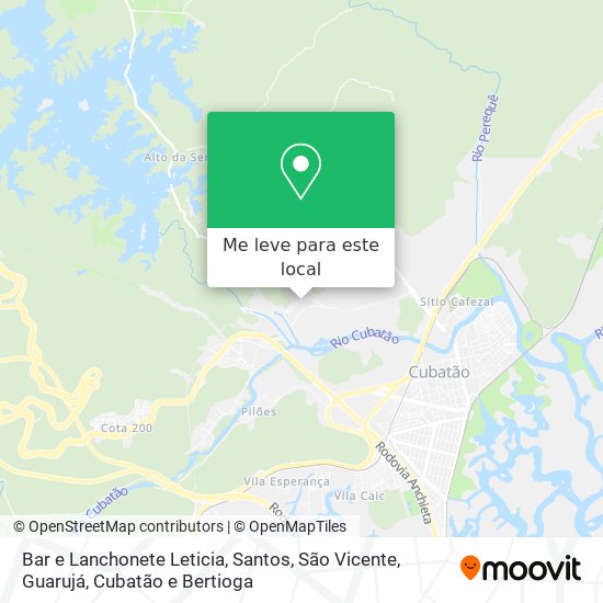 Bar e Lanchonete Leticia mapa