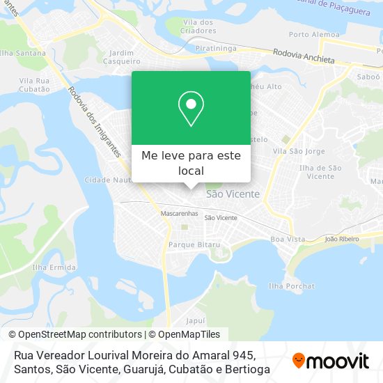 Rua Vereador Lourival Moreira do Amaral 945 mapa