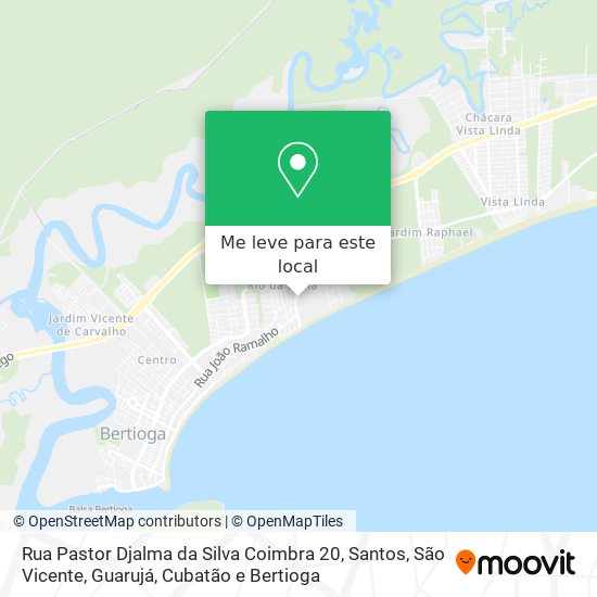 Rua Pastor Djalma da Silva Coimbra 20 mapa