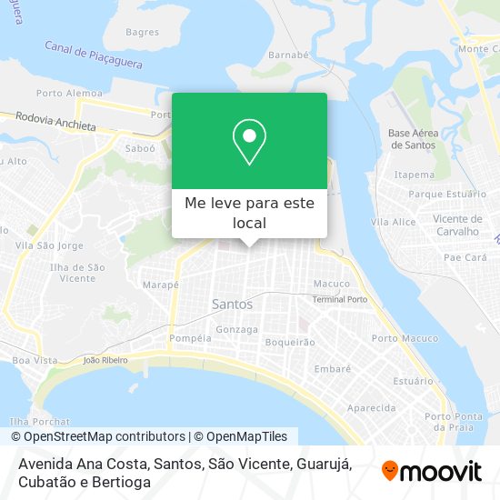 Avenida Ana Costa mapa
