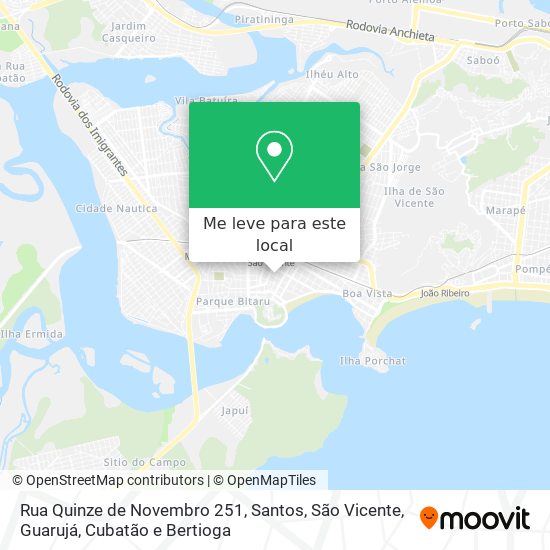 Rua Quinze de Novembro 251 mapa