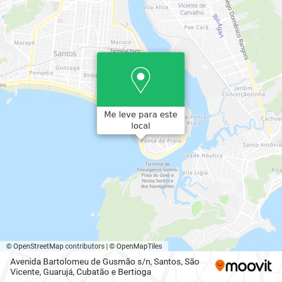 Avenida Bartolomeu de Gusmão s / n mapa