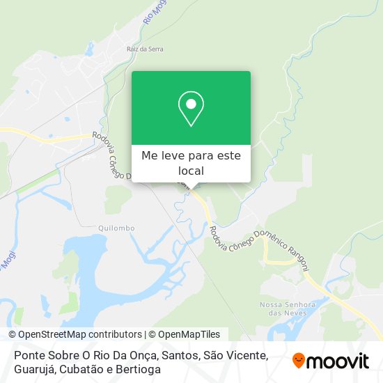 Ponte Sobre O Rio Da Onça mapa