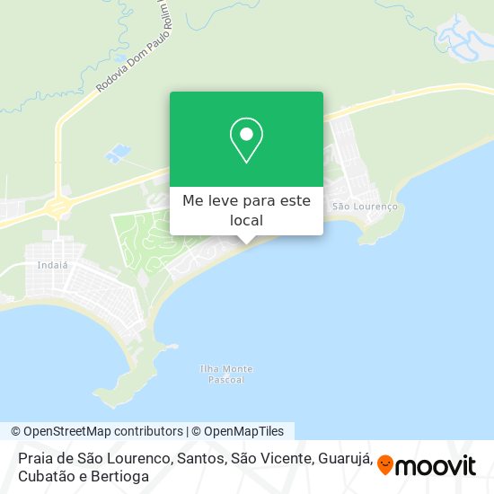 Praia de São Lourenco mapa