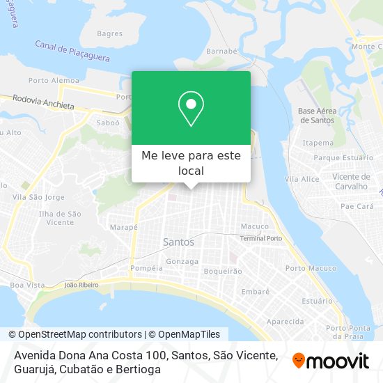 Avenida Dona Ana Costa 100 mapa