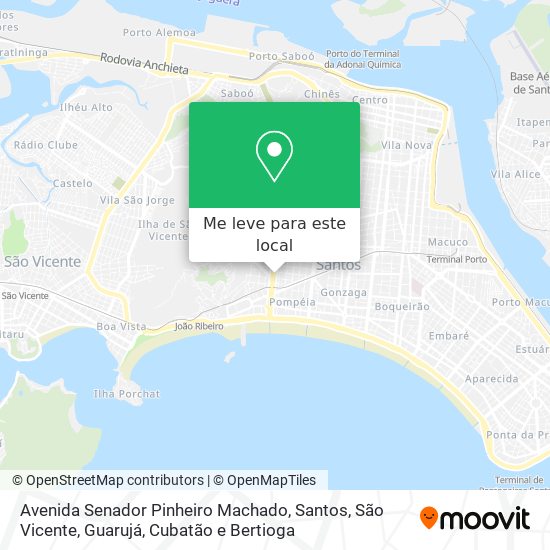 Avenida Senador Pinheiro Machado mapa