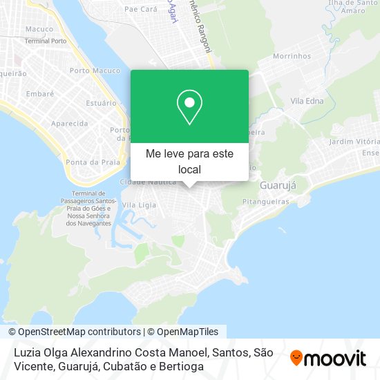 Luzia Olga Alexandrino Costa Manoel mapa