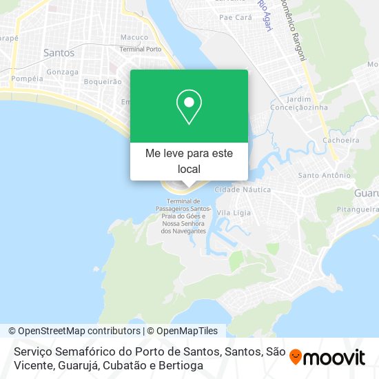 Serviço Semafórico do Porto de Santos mapa