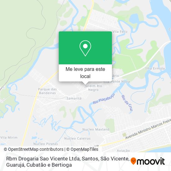 Rbm Drogaria Sao Vicente Ltda mapa