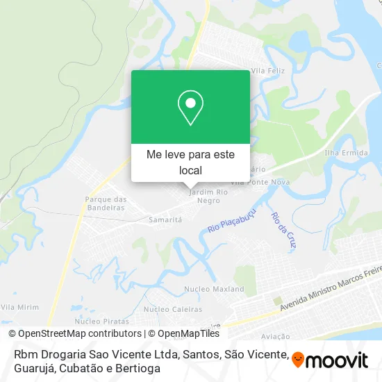 Rbm Drogaria Sao Vicente Ltda mapa