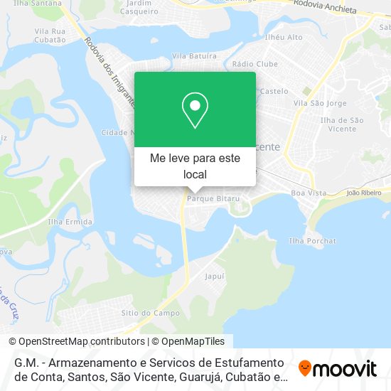 G.M. - Armazenamento e Servicos de Estufamento de Conta mapa