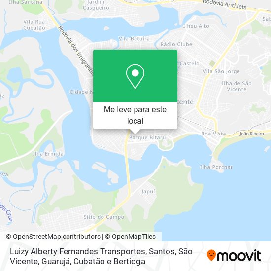 Luizy Alberty Fernandes Transportes mapa