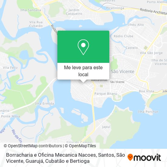 Borracharia e Oficina Mecanica Nacoes mapa