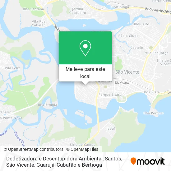 Dedetizadora e Desentupidora Ambiental mapa