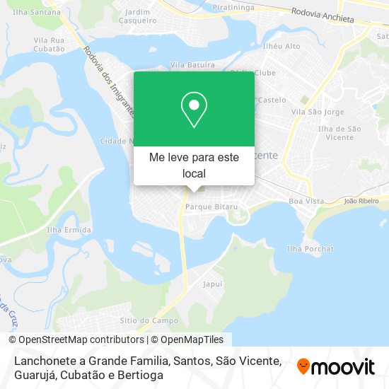 Lanchonete a Grande Familia mapa