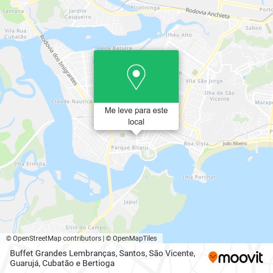 Buffet Grandes Lembranças mapa